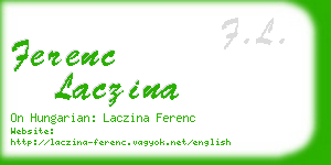 ferenc laczina business card